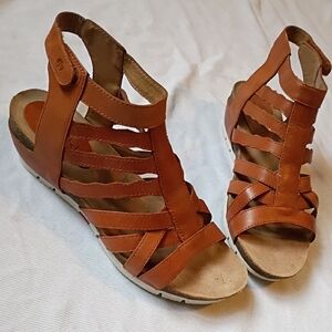 Josef Seibel Brown Leather Strappy Sandals EU 39